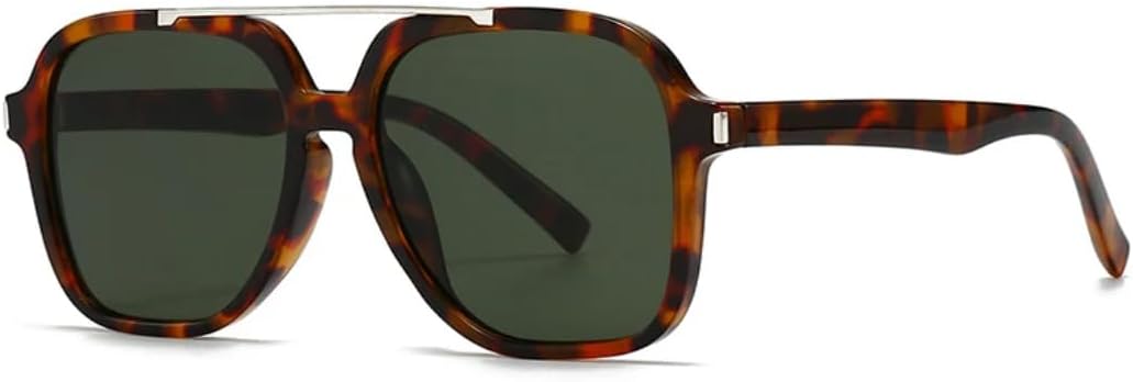 Солнцезащитные очки с двойной перемычкой большого размера для женщин и мужчин, защита от УФ-излучения UV400, ретро-стиль, заклепки (леопардовый принт, темно-зеленый) TVTBBVV, Leopard Dark Green
Солнцезащитные очки с двойной перемычкой большого размера для женщин и мужчин, защита от УФ-излучения UV400, ретро-стиль, заклепки (леопардовый принт, темно-зеленый) TVTBBVV, Leopard Dark Green