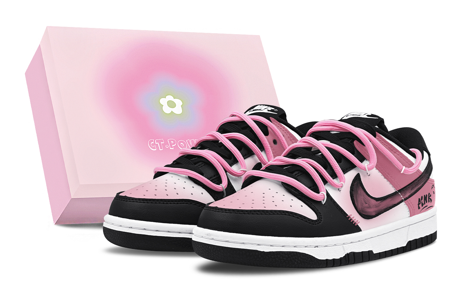 Nike Детские кроссовки для скейтбординга Dunk "Black" с нескользящей подошвой, износостойкие, розовые, черные, подростковые
Nike Детские кроссовки для скейтбординга Dunk "Black" с нескользящей подошвой, износостойкие, розовые, черные, подростковые