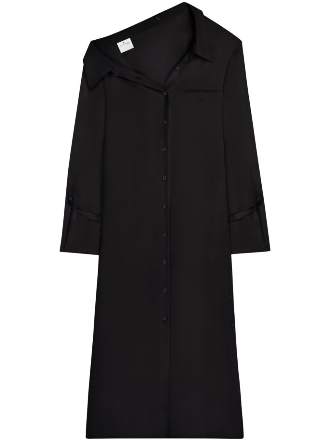 Креповое платье-рубашка Courrèges, черный
Креповое платье-рубашка Courrèges, черный