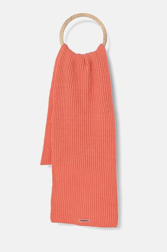 Шерстяной шарф Pinko, оранжевый 
Шерстяной шарф Pinko, оранжевый