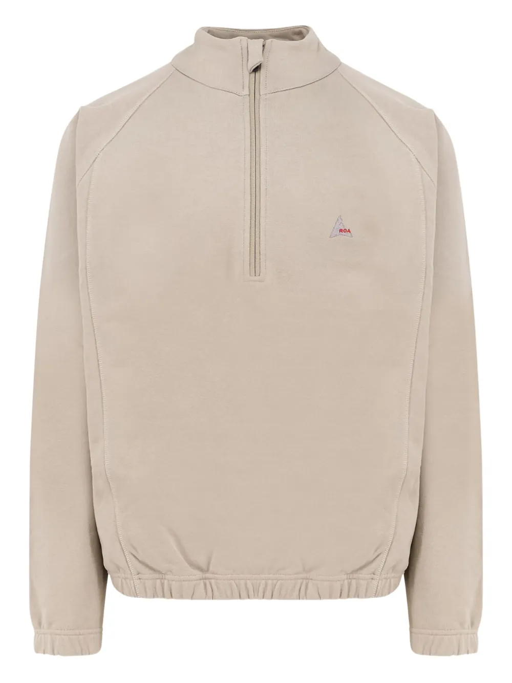 Свитшот с полузастежкой-молнией и вышитым логотипом Roa, бежевый
Свитшот с полузастежкой-молнией и вышитым логотипом Roa, бежевый