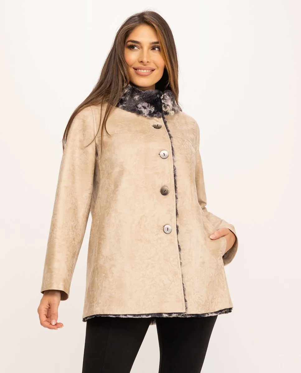 Женская парка из технической ткани с искусственным мехом внутри Fsh, бежевый
Женская парка из технической ткани с искусственным мехом внутри Fsh, бежевый