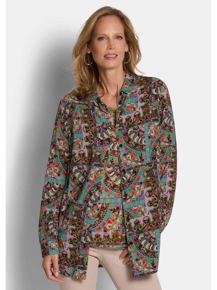 GOLDNER Рубашка-блузка со стильным сочетанием ярких узоров
GOLDNER Рубашка-блузка со стильным сочетанием ярких узоров