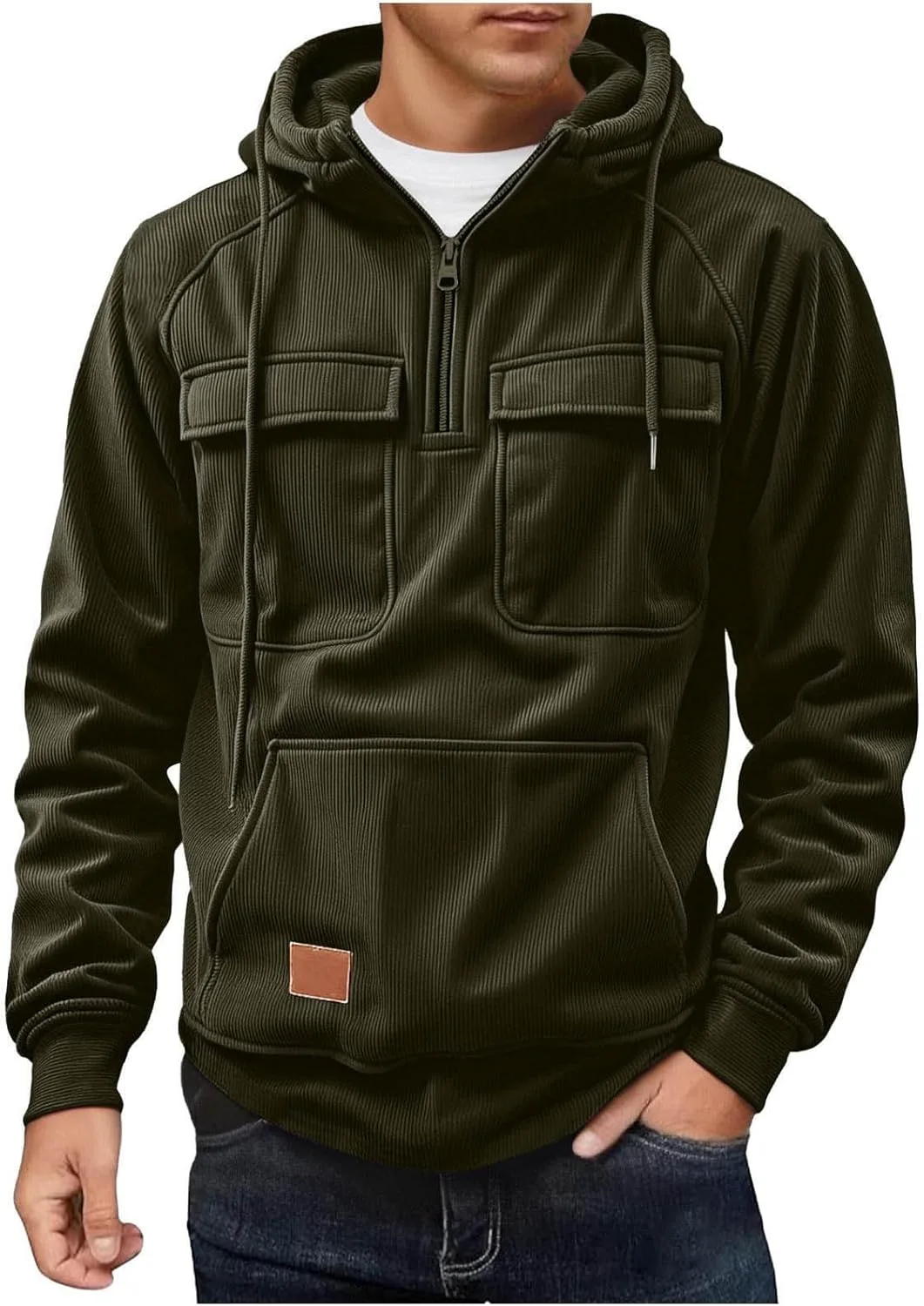 Мужская вельветовая толстовка с капюшоном и карманами Mrmaere
Мужская вельветовая толстовка с капюшоном и карманами Mrmaere