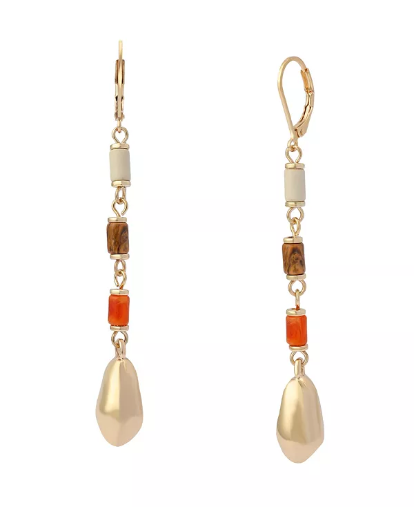 Серьги линейные из смешанных камней с литой бусиной Robert Lee Morris Soho, gold
Серьги линейные из смешанных камней с литой бусиной Robert Lee Morris Soho, gold