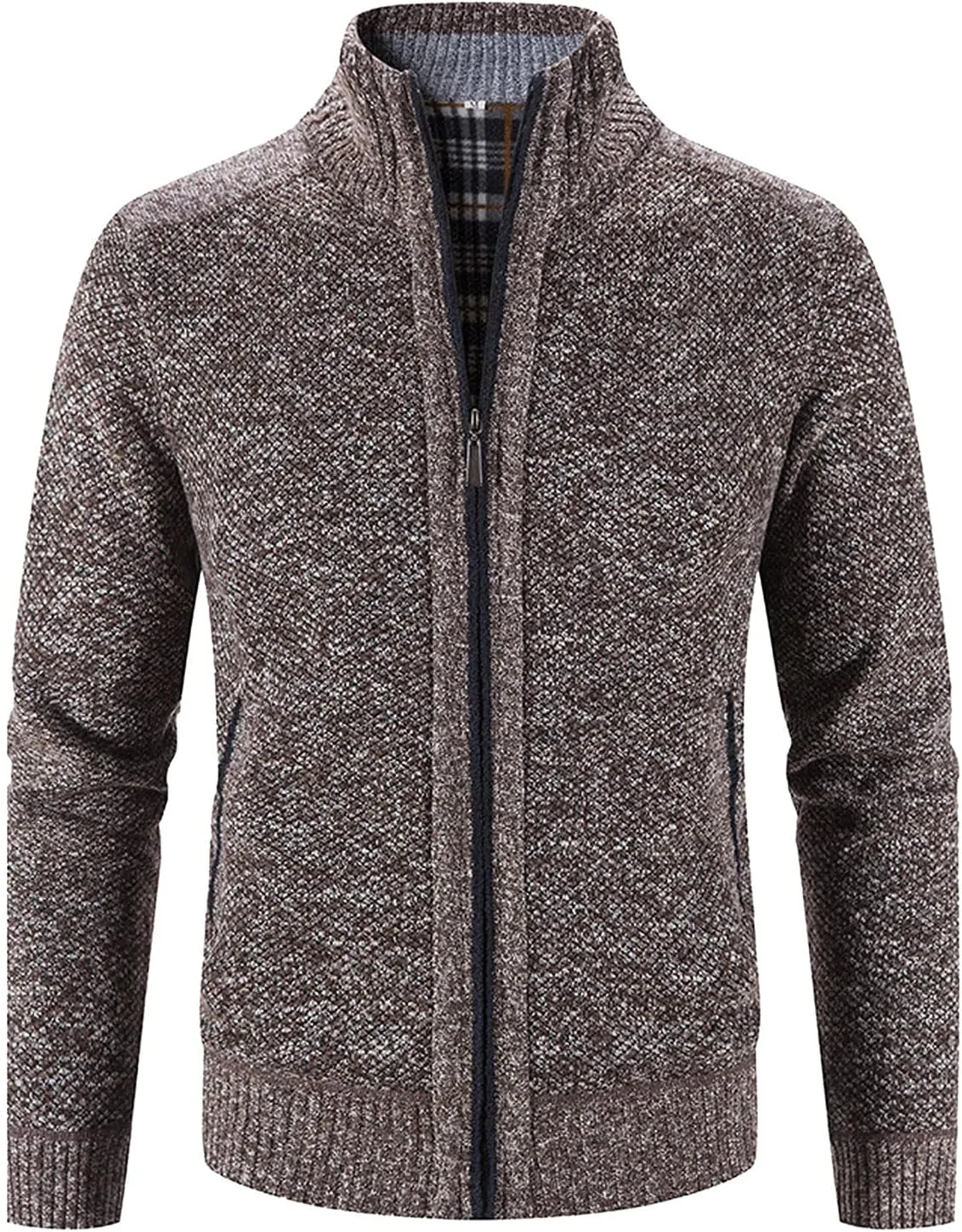 Мужской кардиган с воротником стойкой и карманами
Мужской кардиган с воротником стойкой и карманами