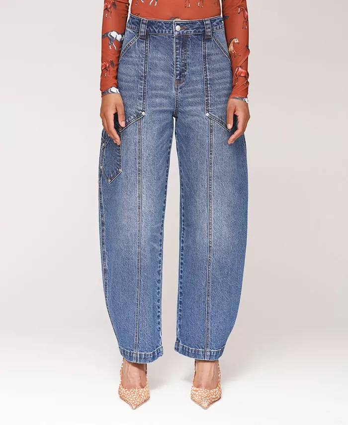 Женские джинсы Carpenter Barrel Leg Avec Les Filles, синий
Женские джинсы Carpenter Barrel Leg Avec Les Filles, синий