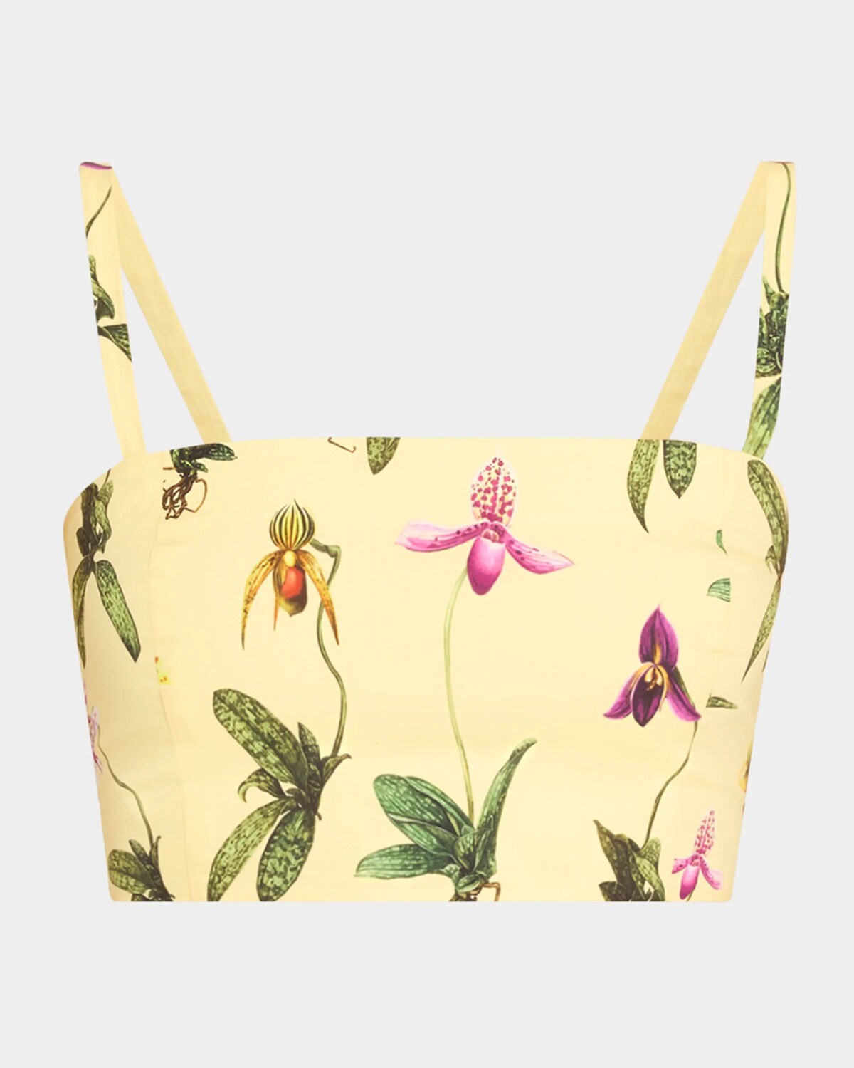 Укороченная майка из поплина с принтом орхидеи Oscar De La Renta, цвет Yellow Multi
Укороченная майка из поплина с принтом орхидеи Oscar De La Renta, цвет Yellow Multi