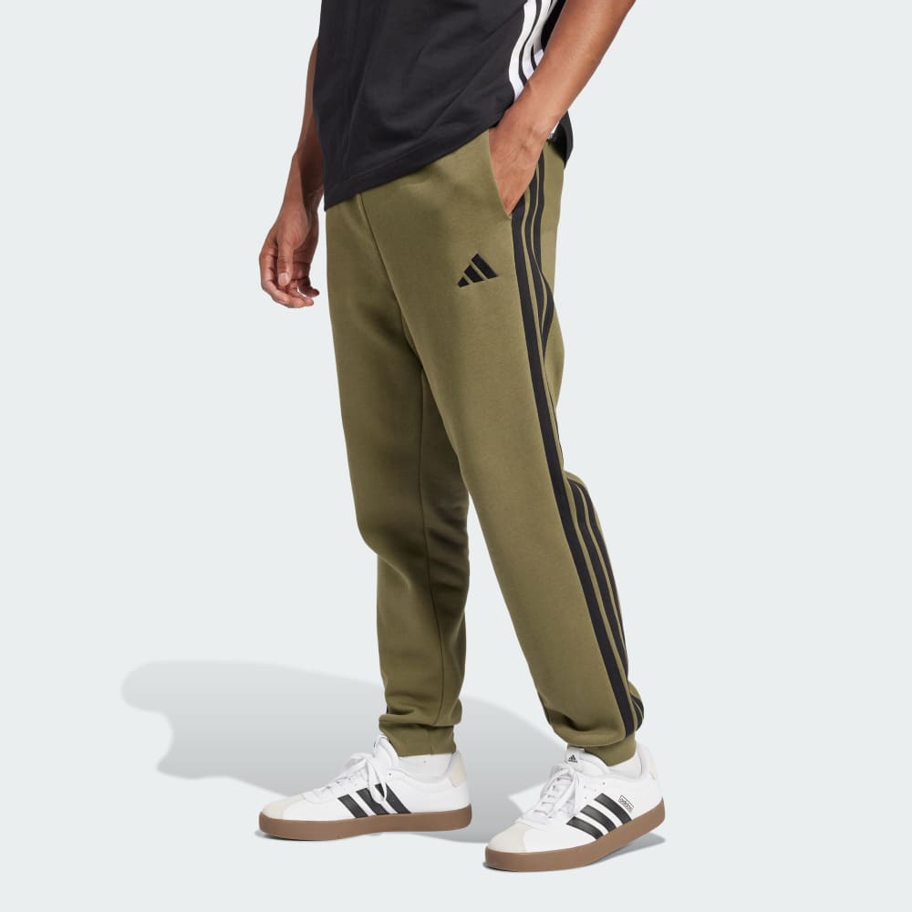 Спортивные брюки Adidas Essentials 3-Stripes Fleece Pants, цвет Olive Strata/Black 
Спортивные брюки Adidas Essentials 3-Stripes Fleece Pants, цвет Olive Strata/Black