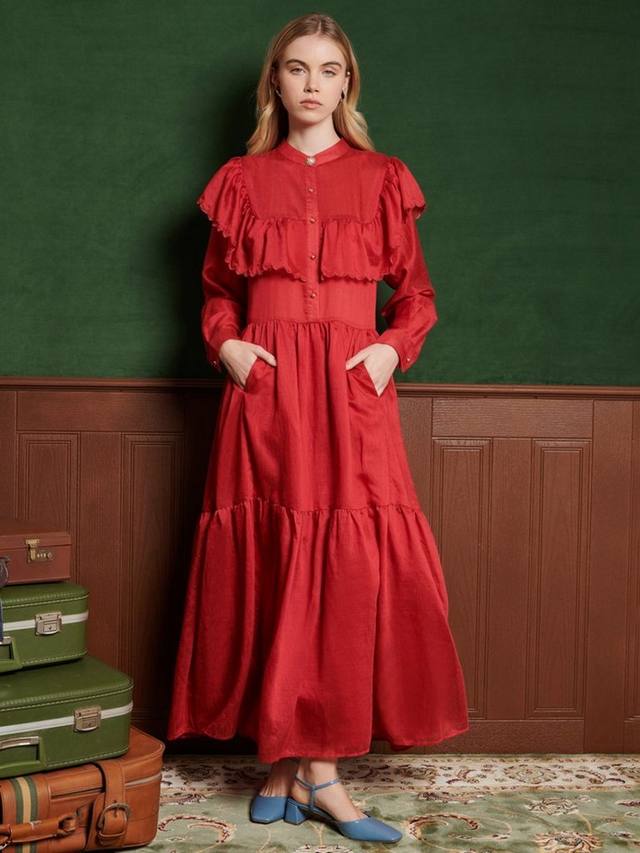 Многоуровневое платье макси с ореховым гребешком Sister Jane, красный
Многоуровневое платье макси с ореховым гребешком Sister Jane, красный