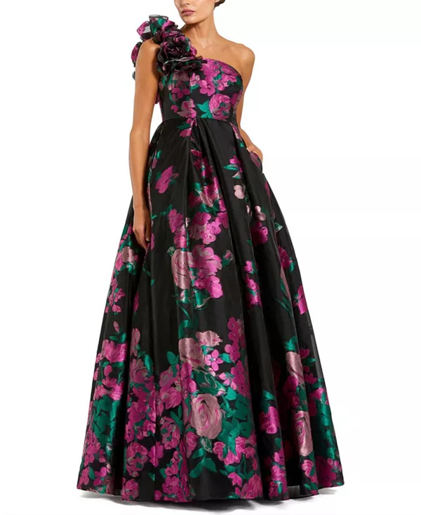 Бальное платье с одним открытым плечом и цветочным узором из парчи. Mac Duggal, мультиколор
Бальное платье с одним открытым плечом и цветочным узором из парчи. Mac Duggal, мультиколор