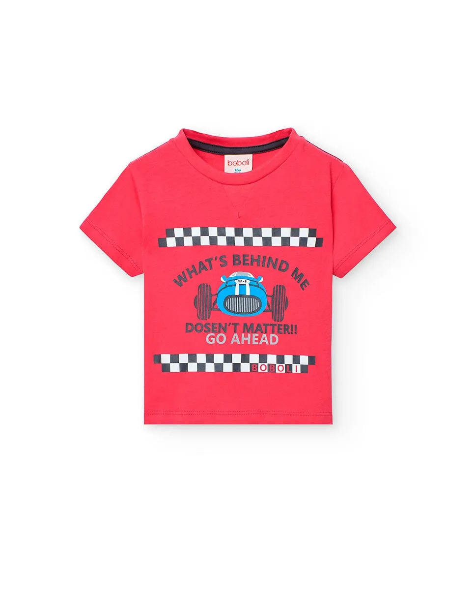 Футболка для мальчиков с короткими рукавами и круглым вырезом Boboli, фуксия
Футболка для мальчиков с короткими рукавами и круглым вырезом Boboli, фуксия