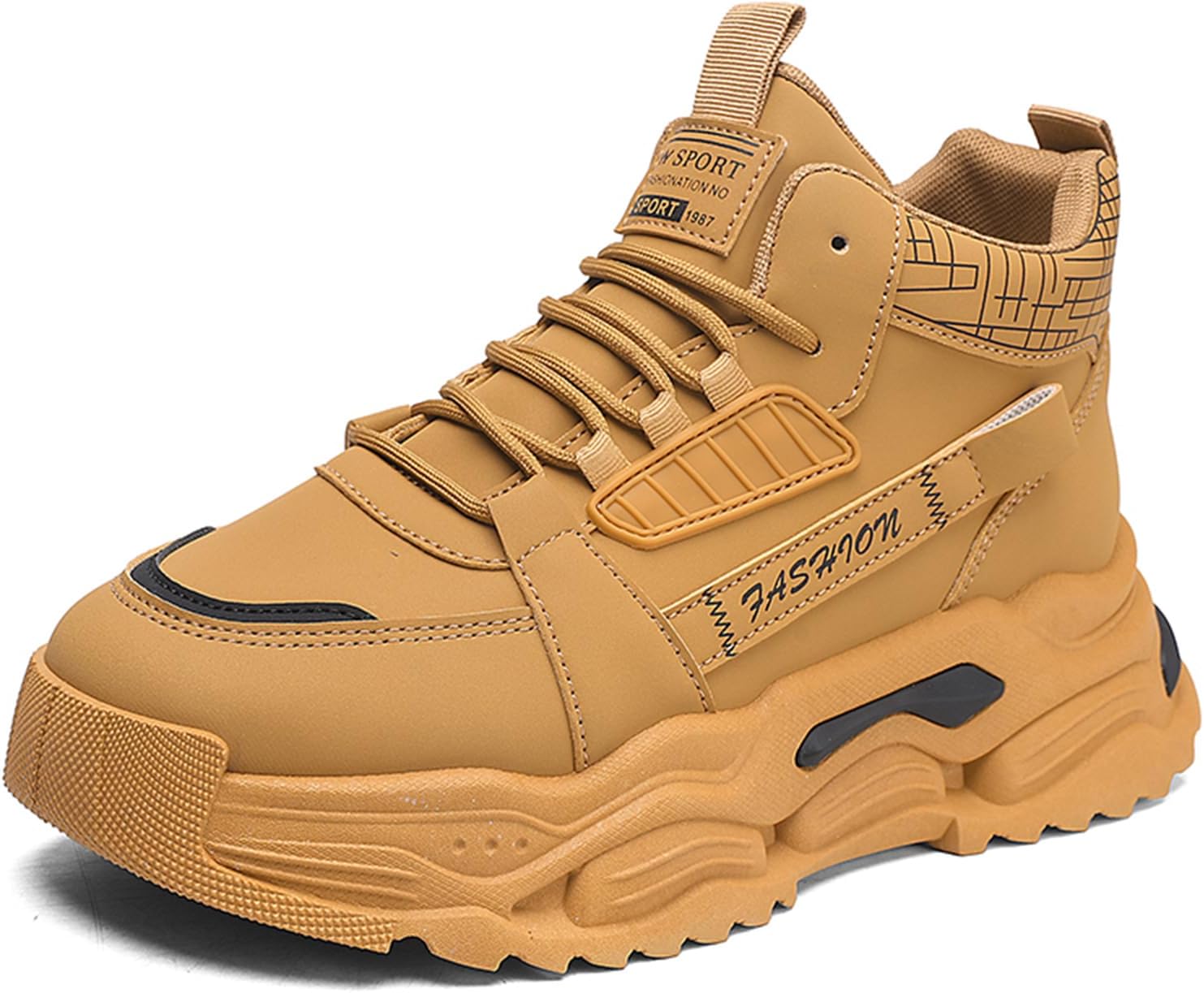 Мужские высокие модные кроссовки Ботинки для пеших прогулок Повседневные спортивные прогулочные туфли Объемные кроссовки Spwagym, коричневый
Мужские высокие модные кроссовки Ботинки для пеших прогулок Повседневные спортивные прогулочные туфли Объемные кроссовки Spwagym, коричневый