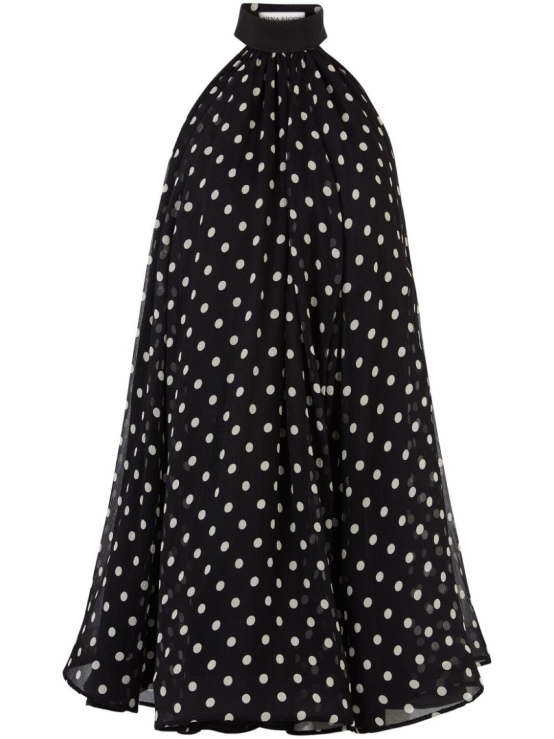 Платье мини с вырезом халтер и баской Nina Ricci, черный
Платье мини с вырезом халтер и баской Nina Ricci, черный