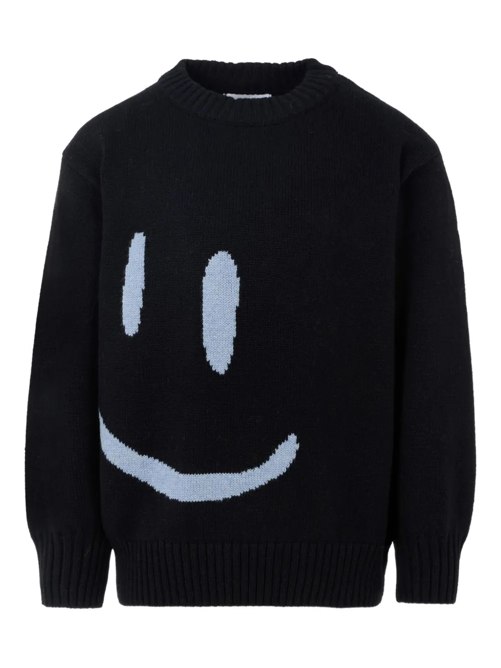Вязаный свитер с изображением смайлика от Bello Molo, черный
Вязаный свитер с изображением смайлика от Bello Molo, черный