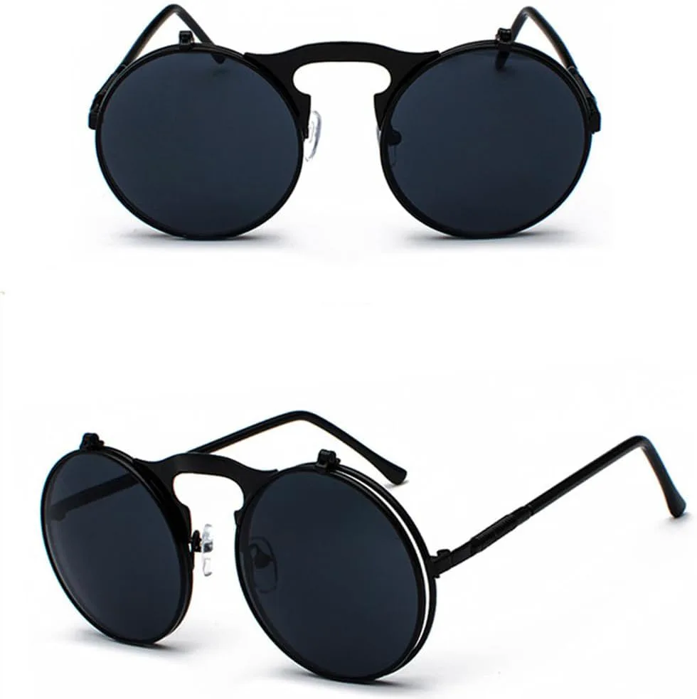 Складные солнцезащитные очки в стиле стимпанк небольшого размера, круглые, с металлическим покрытием, для мужчин, с пружинными дужками generic, Golden Clear Red
Складные солнцезащитные очки в стиле стимпанк небольшого размера, круглые, с металлическим покрытием, для мужчин, с пружинными дужками generic, Golden Clear Red