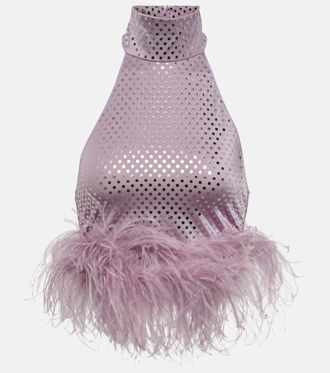 Топ с отделкой из перьев Disco Plumage Oséree, Lilac 
Топ с отделкой из перьев Disco Plumage Oséree, Lilac