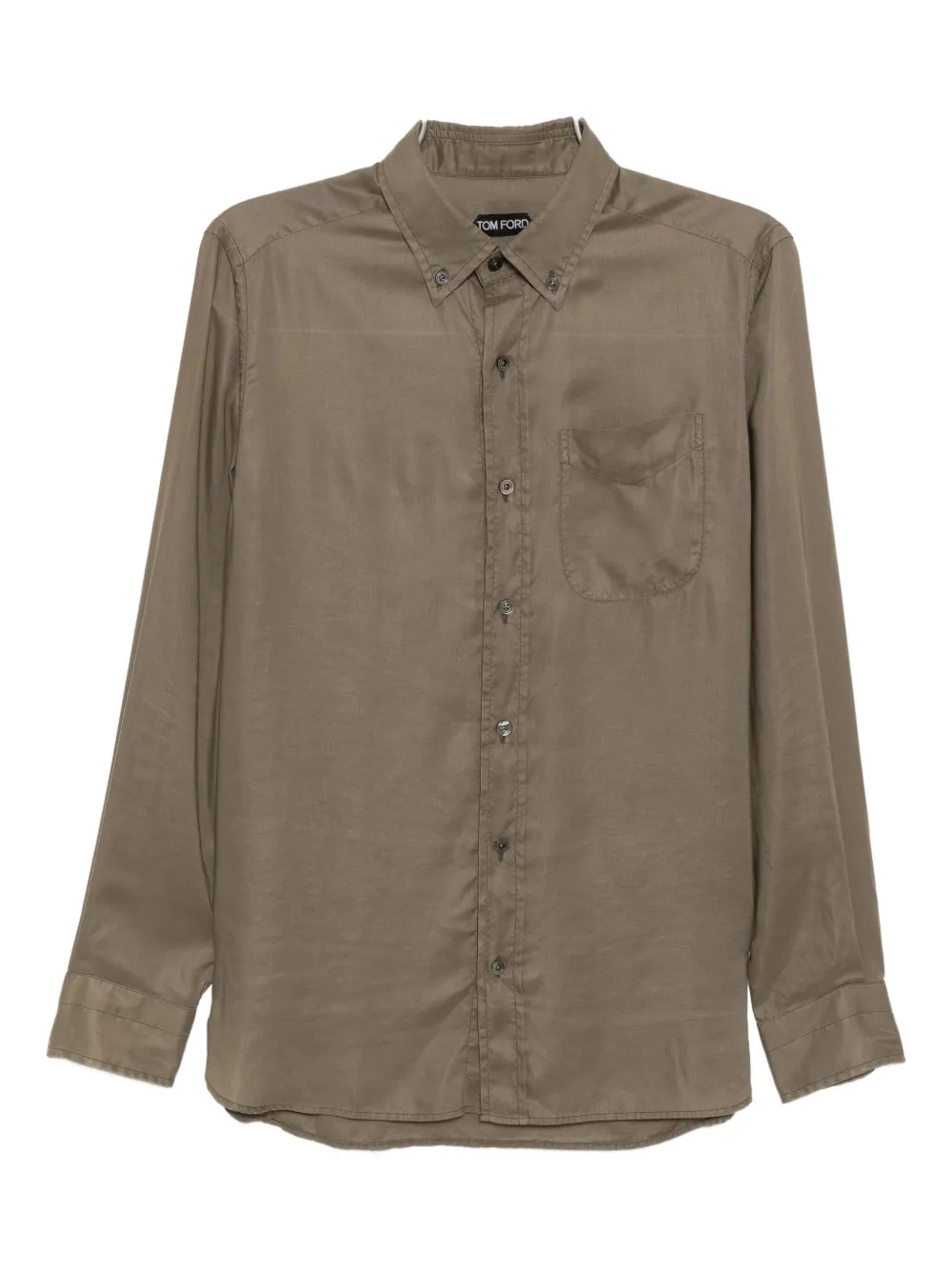 Рубашка из габардина прилегающего кроя TOM FORD, зеленый
Рубашка из габардина прилегающего кроя TOM FORD, зеленый