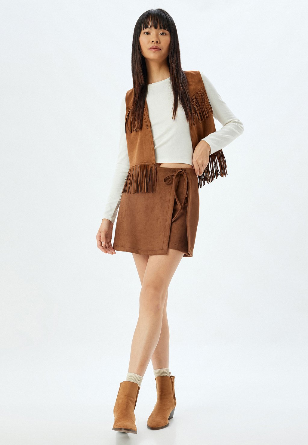 Юбка с запахом Koton, коричневый
Юбка с запахом Koton, коричневый