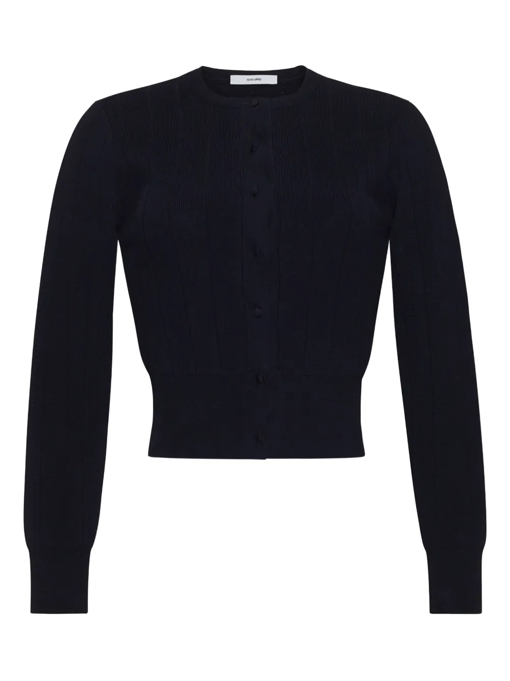Кардиган с круглым вырезом Adam Lippes, черный
Кардиган с круглым вырезом Adam Lippes, черный