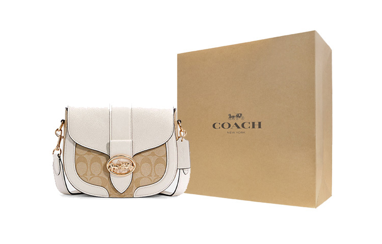 COACH Сумка Georgie PVC с кожаной седелкой, наплечная, кроссбоди маленькая женская beige и light khaki
COACH Сумка Georgie PVC с кожаной седелкой, наплечная, кроссбоди маленькая женская beige и light khaki