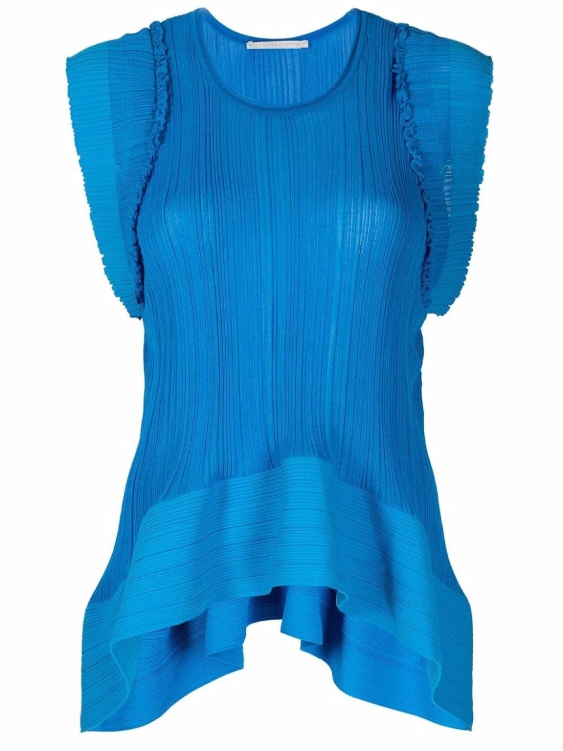 Stella McCartney топ в рубчик, синий 
Stella McCartney топ в рубчик, синий