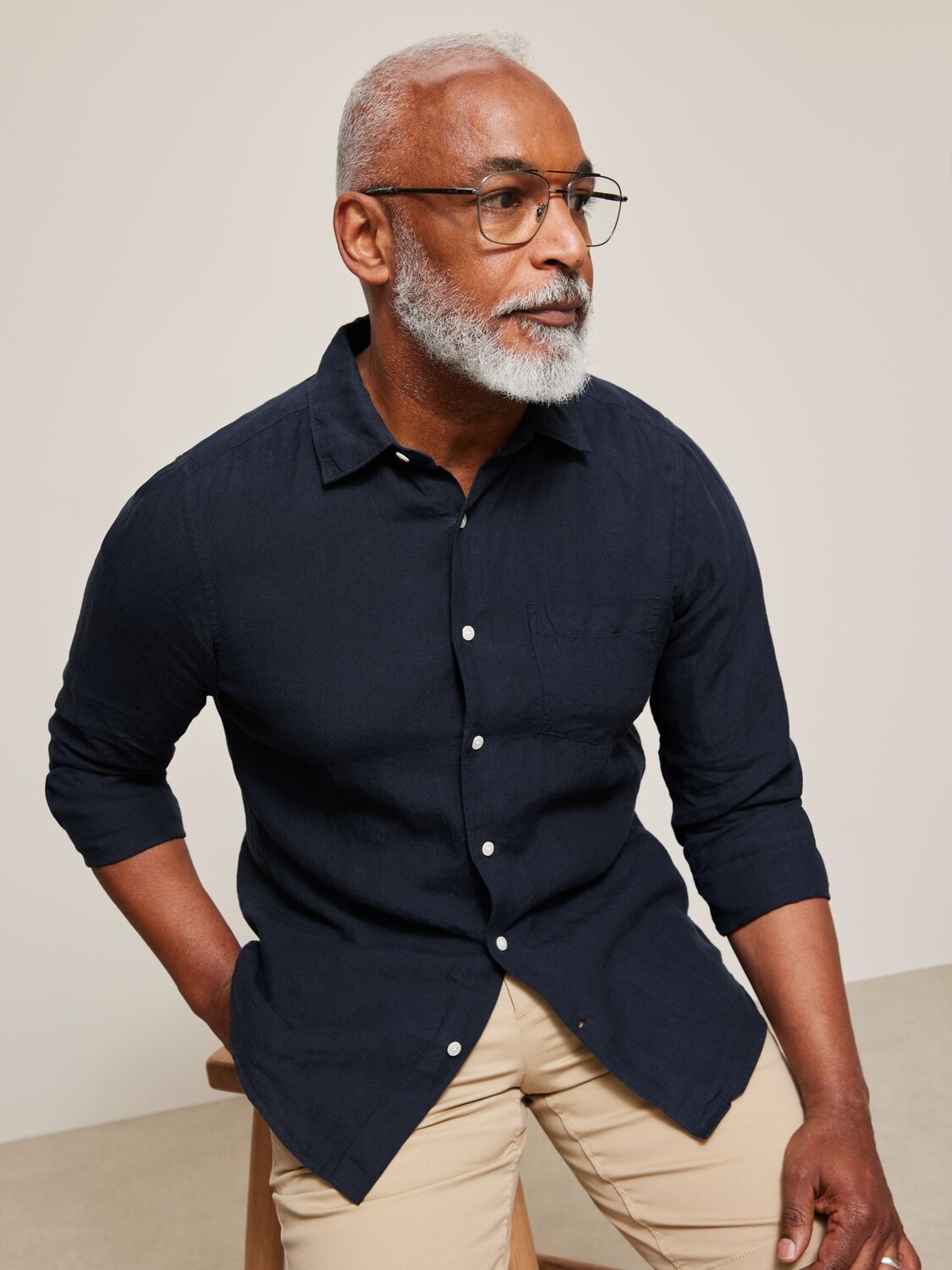 Льняная рубашка стандартного кроя John Lewis, темно-синий
Льняная рубашка стандартного кроя John Lewis, темно-синий