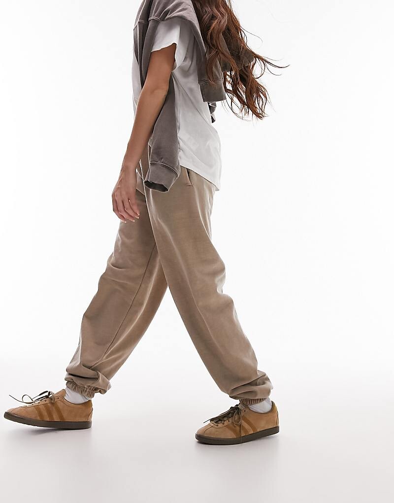 Однотонные серо-коричневые джоггеры с манжетами в винтажном стиле Topshop
Однотонные серо-коричневые джоггеры с манжетами в винтажном стиле Topshop