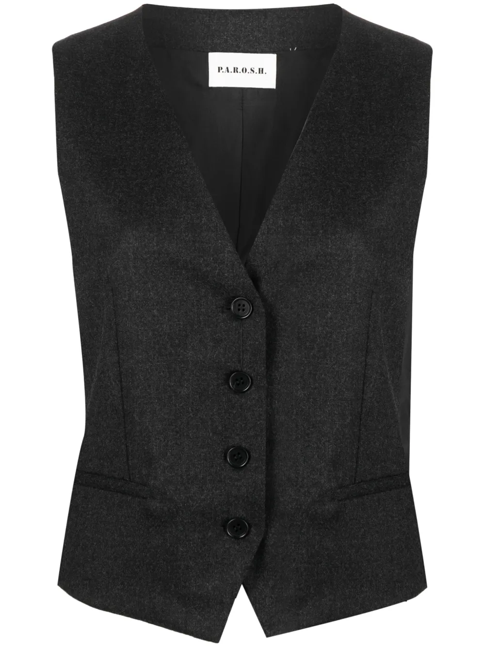 Жилет из смесовой вирджинской шерсти P.A.R.O.S.H., серый
Жилет из смесовой вирджинской шерсти P.A.R.O.S.H., серый