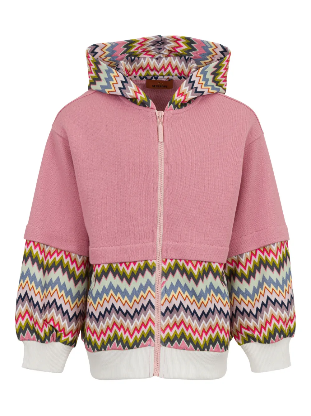 Худи с капюшоном и зигзагообразным узором Missoni Kids, розовый
Худи с капюшоном и зигзагообразным узором Missoni Kids, розовый