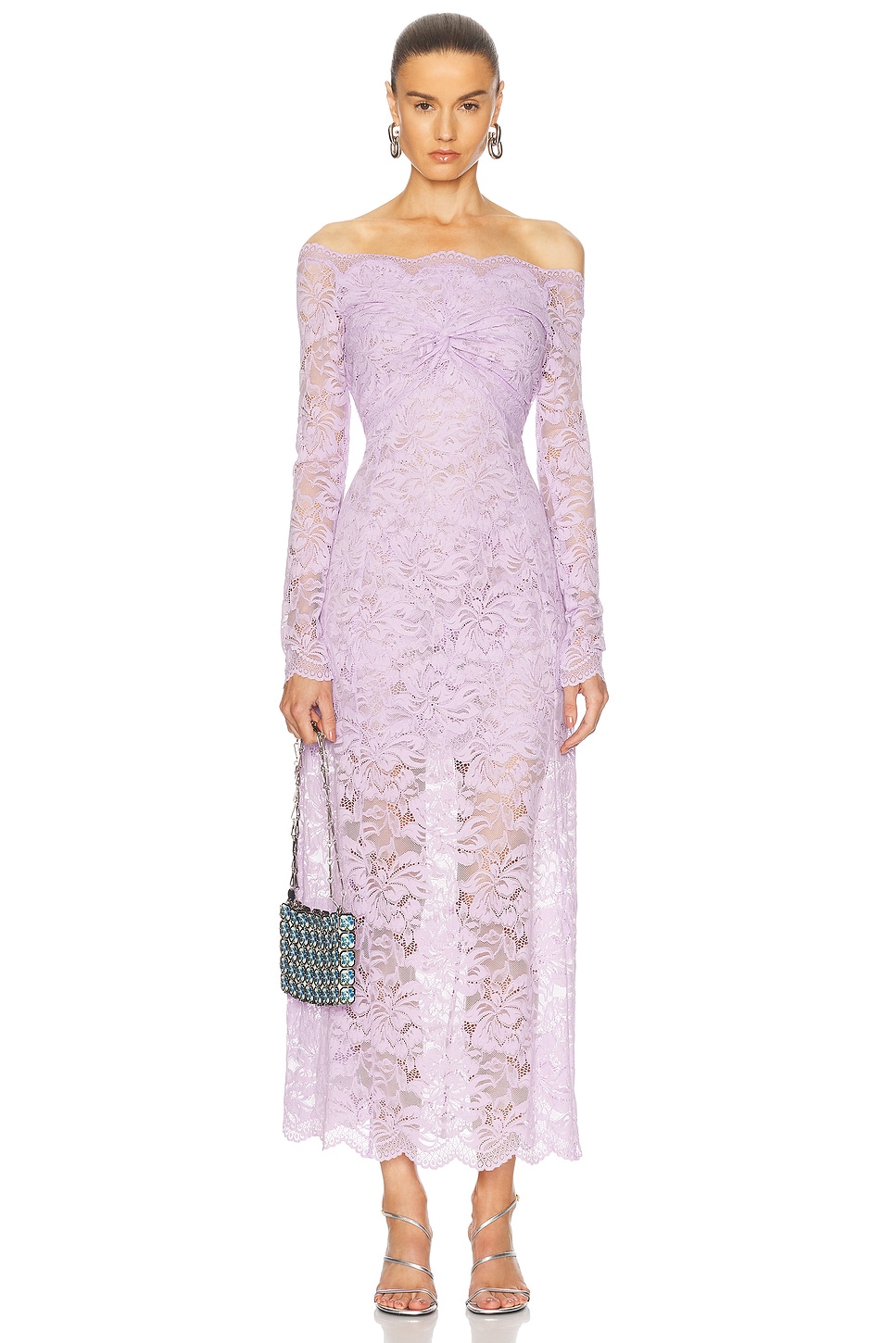 Платье с кружевом на бретелях Rabanne, French Lavander
Платье с кружевом на бретелях Rabanne, French Lavander