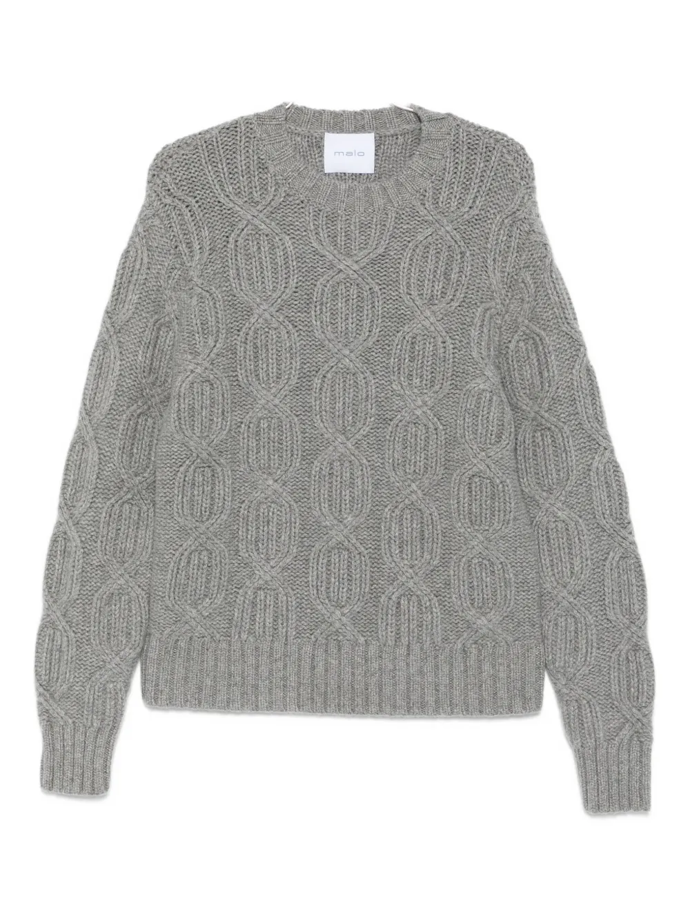 Свитер с круглым вырезом, связанный косами Malo, серый
Свитер с круглым вырезом, связанный косами Malo, серый