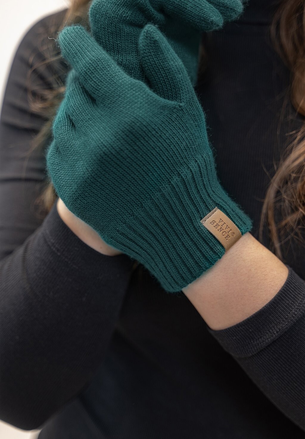 Перчатки Vivisence, тёмно-бирюзовые 
Перчатки Vivisence, тёмно-бирюзовые