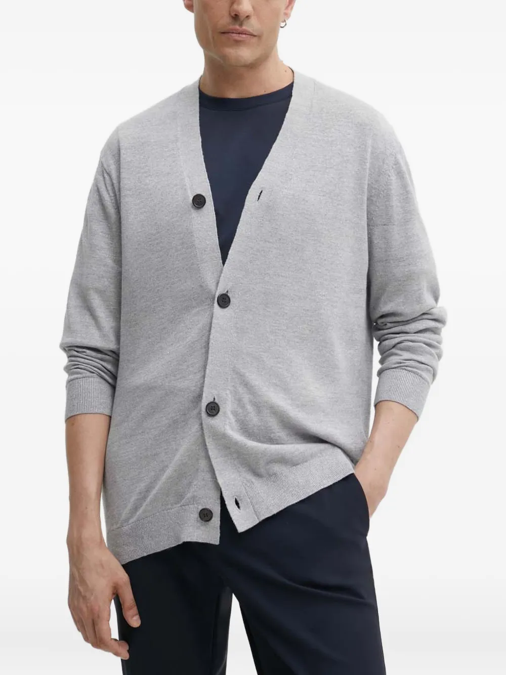 Кардиган на пуговицах Theory, серый
Кардиган на пуговицах Theory, серый