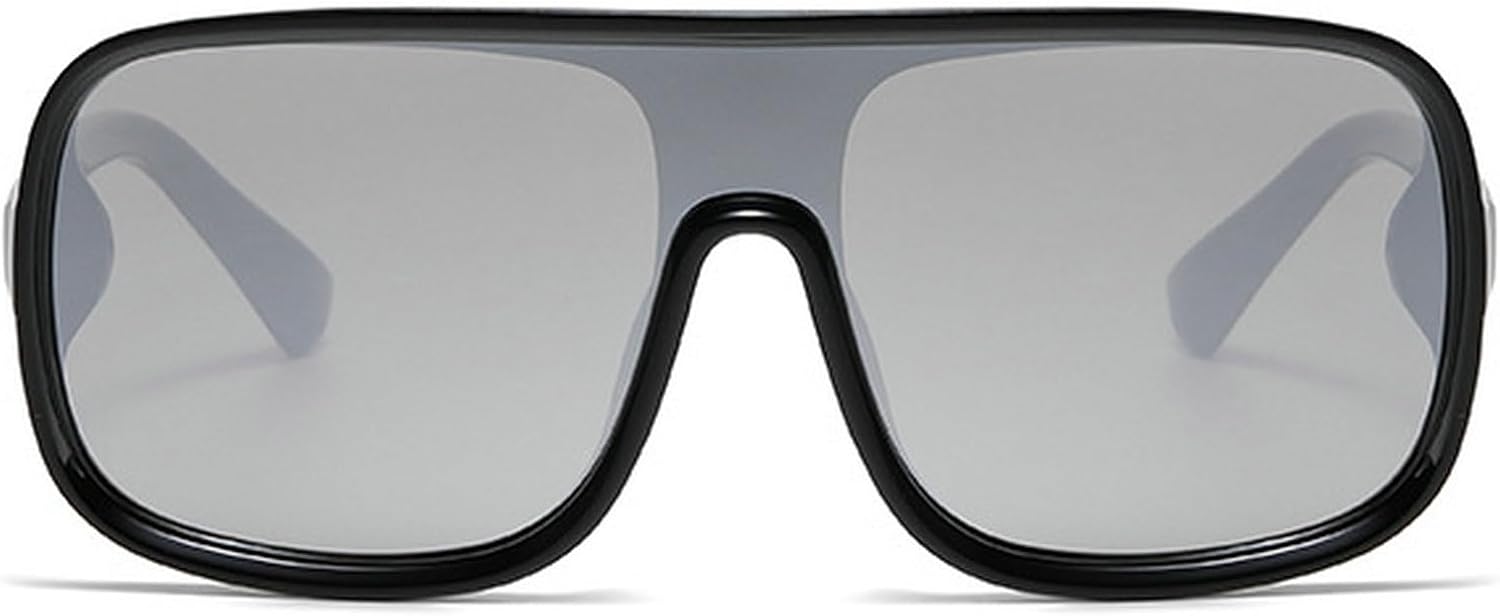 Модные солнцезащитные очки большого размера квадратной формы для женщин, ретро-очки с заклепками, солнцезащитные очки с градиентным зеркальным покрытием и защитой от УФ-излучения UV400 для мужчин mincl, Black Silver
Модные солнцезащитные очки большого размера квадратной формы для женщин, ретро-очки с заклепками, солнцезащитные очки с градиентным зеркальным покрытием и защитой от УФ-излучения UV400 для мужчин mincl, Black Silver