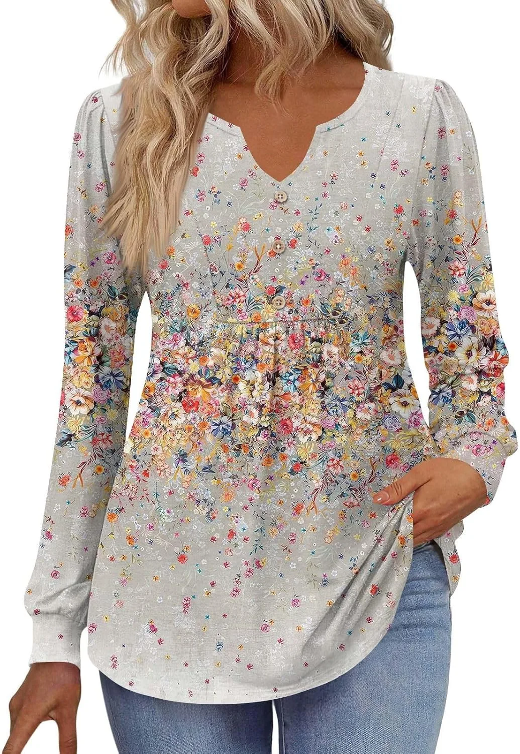 Женская блузка с длинным рукавом и v-образным вырезом FlekmanArt
Женская блузка с длинным рукавом и v-образным вырезом FlekmanArt