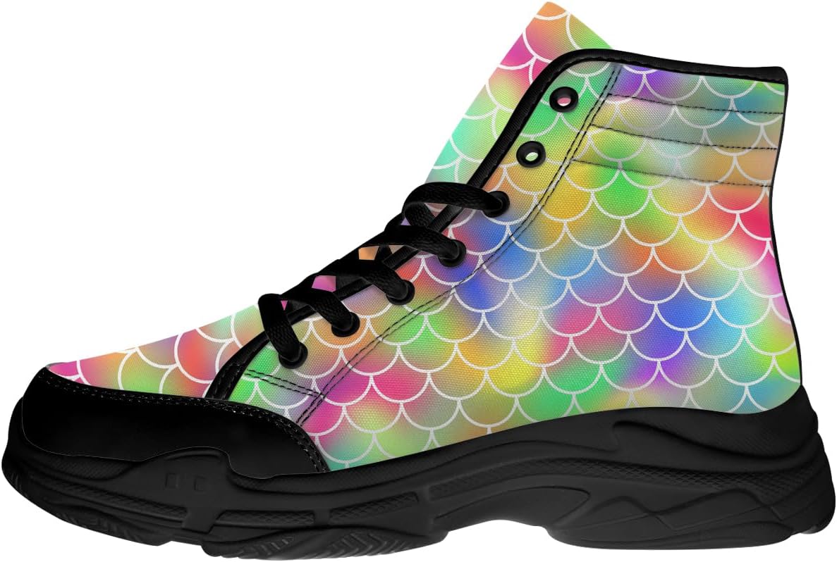 Женские высокие кеды с мерцающими чешуйками русалки, шнуровка, 3D принт на холщовой ткани, подарки для нее и для него Quorax, 3103 Mermaid Rainbow
Женские высокие кеды с мерцающими чешуйками русалки, шнуровка, 3D принт на холщовой ткани, подарки для нее и для него Quorax, 3103 Mermaid Rainbow