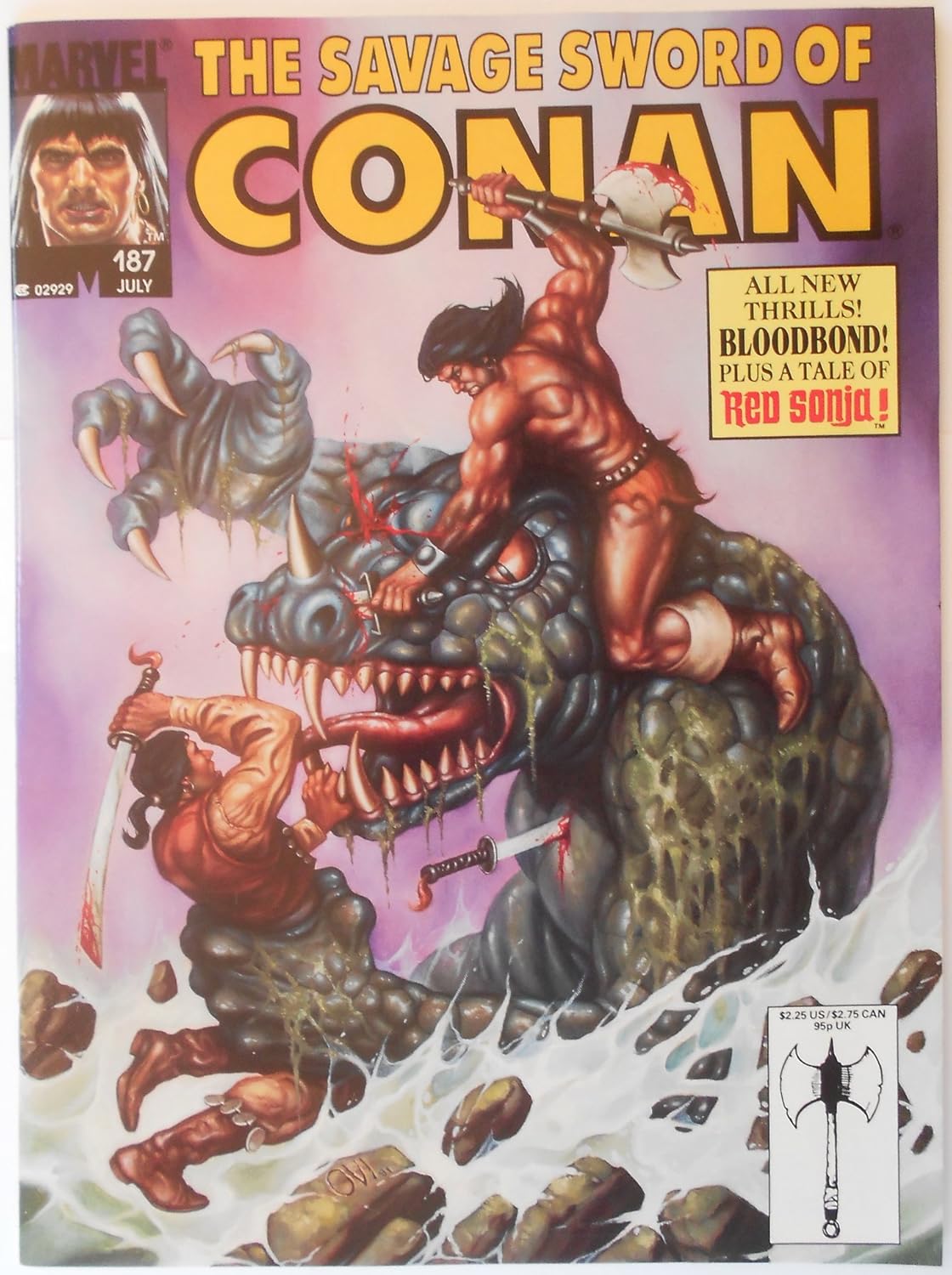 The Savage Sword of Conan the Barbarian, Vol. 1, No. 187 (Marvel Comics)
The Savage Sword of Conan the Barbarian, Vol. 1, No. 187 (Marvel Comics)