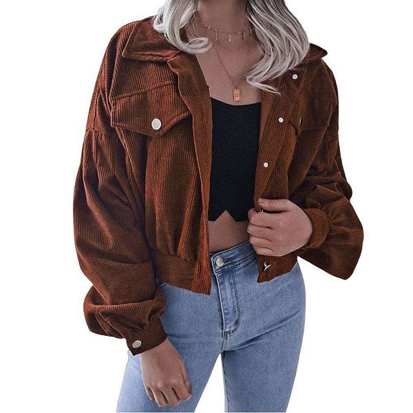 Женская вельветовая куртка на пуговицах с длинным рукавом и воротником Hallih Burton, Brown
Женская вельветовая куртка на пуговицах с длинным рукавом и воротником Hallih Burton, Brown