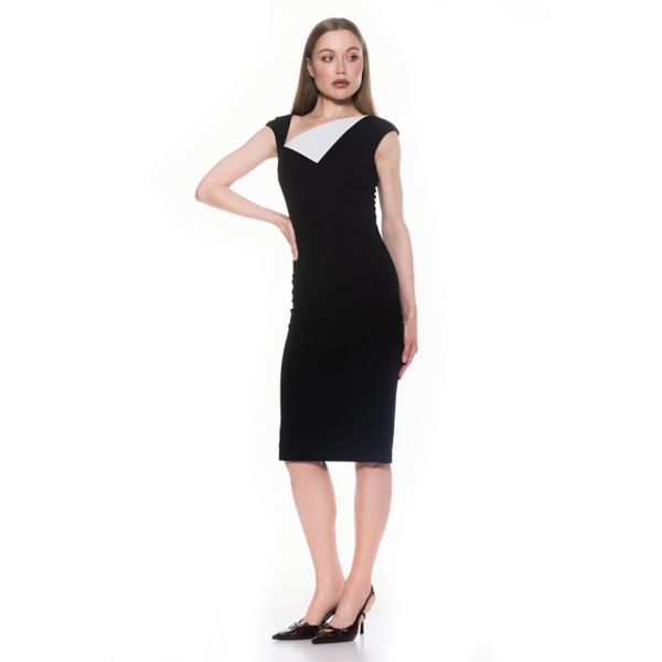 Женское платье-футляр миди с асимметричным вырезом Alexia Admor, цвет black white
Женское платье-футляр миди с асимметричным вырезом Alexia Admor, цвет black white