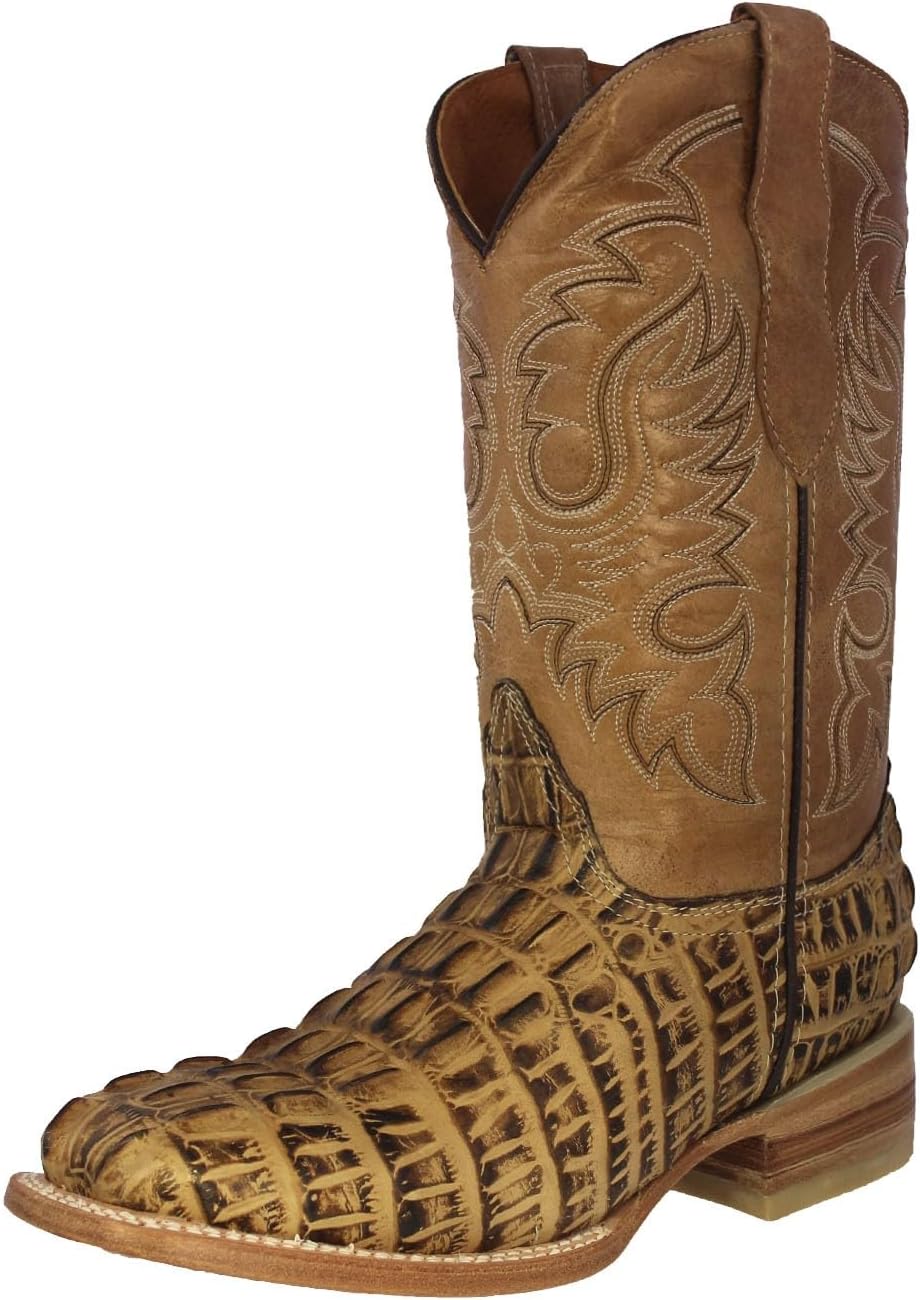 Мужские деревенские ковбойские сапоги Texas Legacy из песочно-коричневой кожи с принтом крокодильего хвоста
Мужские деревенские ковбойские сапоги Texas Legacy из песочно-коричневой кожи с принтом крокодильего хвоста