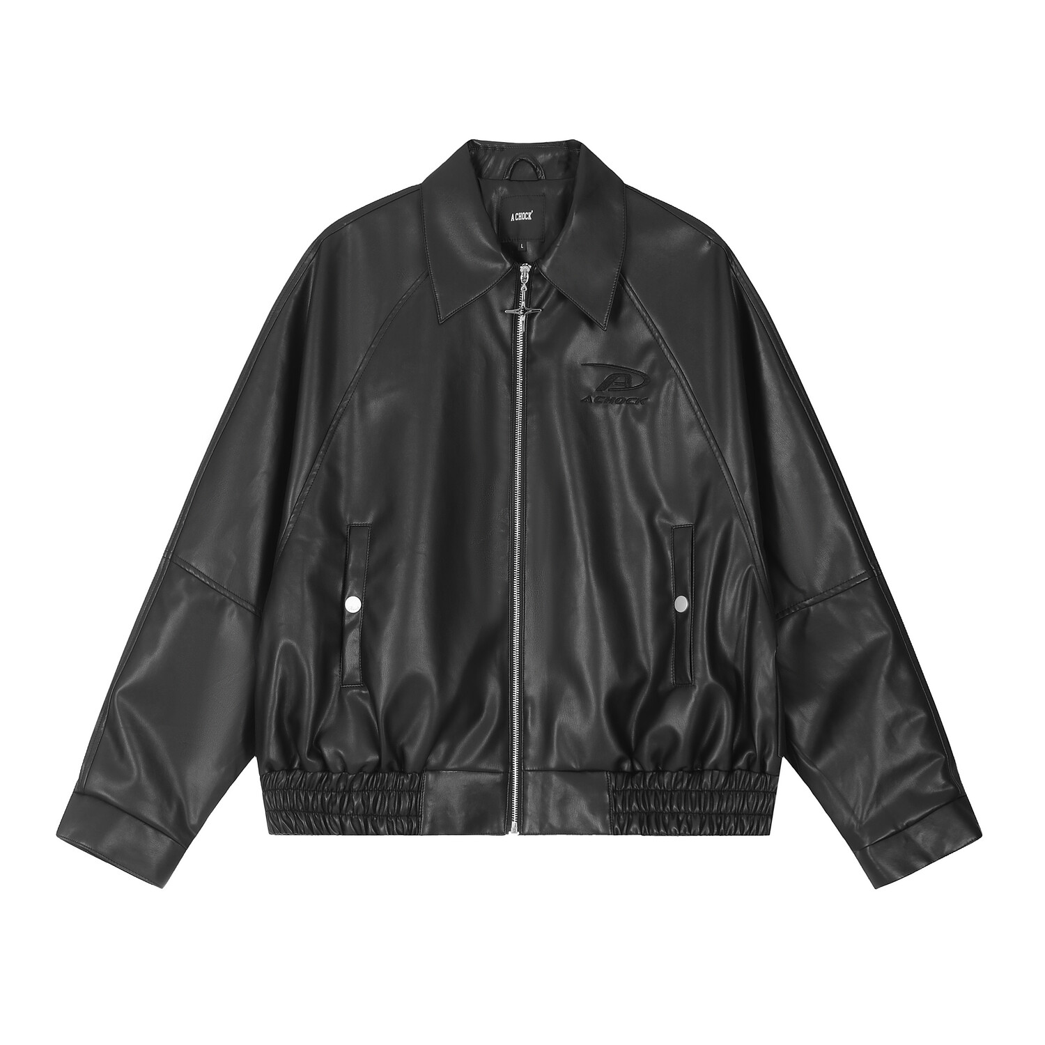 A chock Кожаная куртка унисекс из плотной ткани, Черный
A chock Кожаная куртка унисекс из плотной ткани, Черный