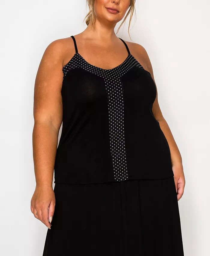 Майка-борцовка больших размеров с сетчатыми вставками из вискозы и горошка COIN 1804, мультиколор
Майка-борцовка больших размеров с сетчатыми вставками из вискозы и горошка COIN 1804, мультиколор