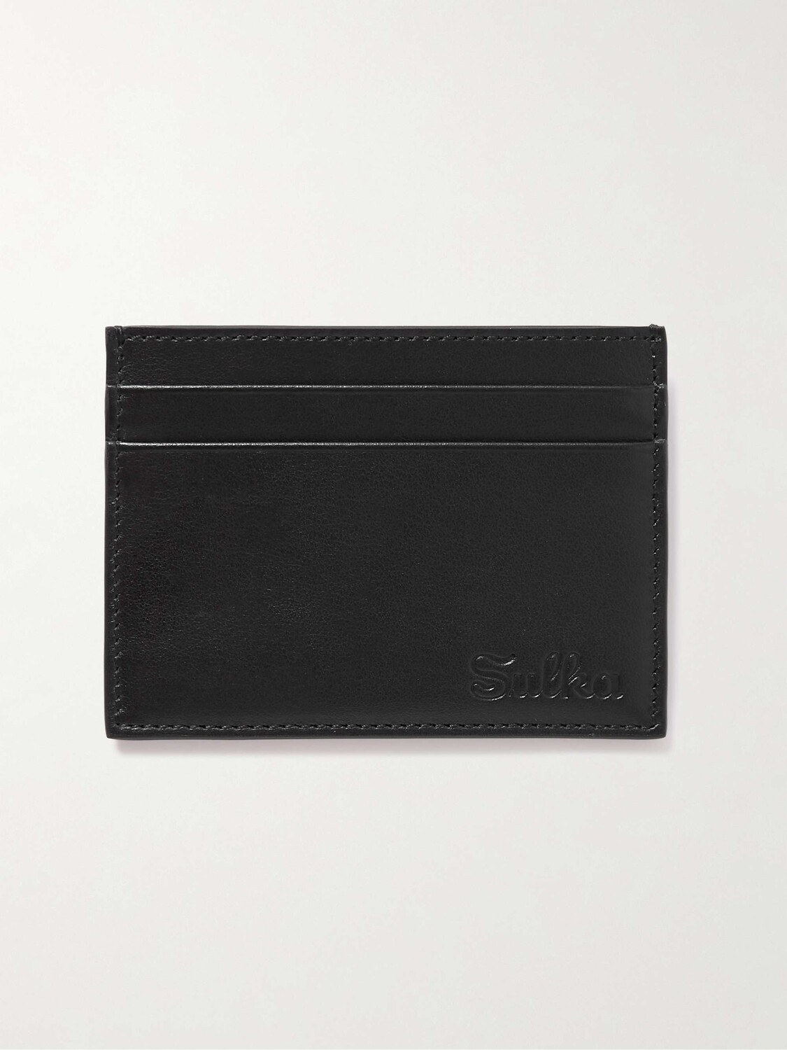 Кожаный картхолдер с тисненым логотипом Sulka, черный
Кожаный картхолдер с тисненым логотипом Sulka, черный