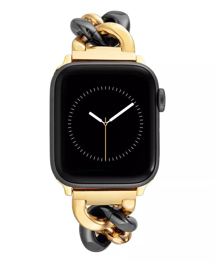 Женский браслет-цепочка из черного и золотистого сплава, совместимый с Apple Watch диаметром 38/40/41 мм Anne Klein, мультиколор
Женский браслет-цепочка из черного и золотистого сплава, совместимый с Apple Watch диаметром 38/40/41 мм Anne Klein, мультиколор