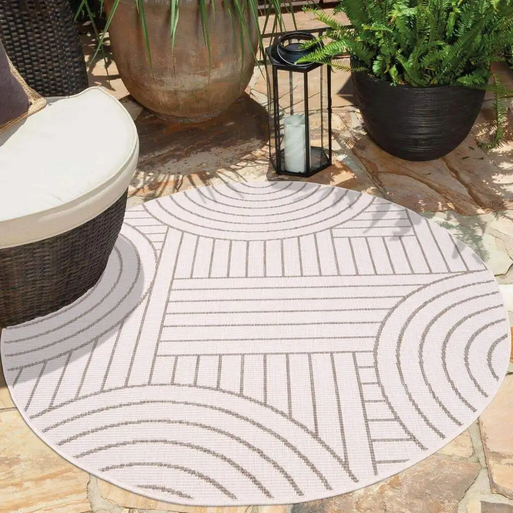 Ковер Carpet City для улицы "DUO RUG 5842", круглый, двусторонний ковер, устойчивый к атмосферным воздействиям внутри и снаружи, на балконе, террасе, в гостиной Ø 120 см, цвет Creme
Ковер Carpet City для улицы "DUO RUG 5842", круглый, двусторонний ковер, устойчивый к атмосферным воздействиям внутри и снаружи, на балконе, террасе, в гостиной Ø 120 см, цвет Creme