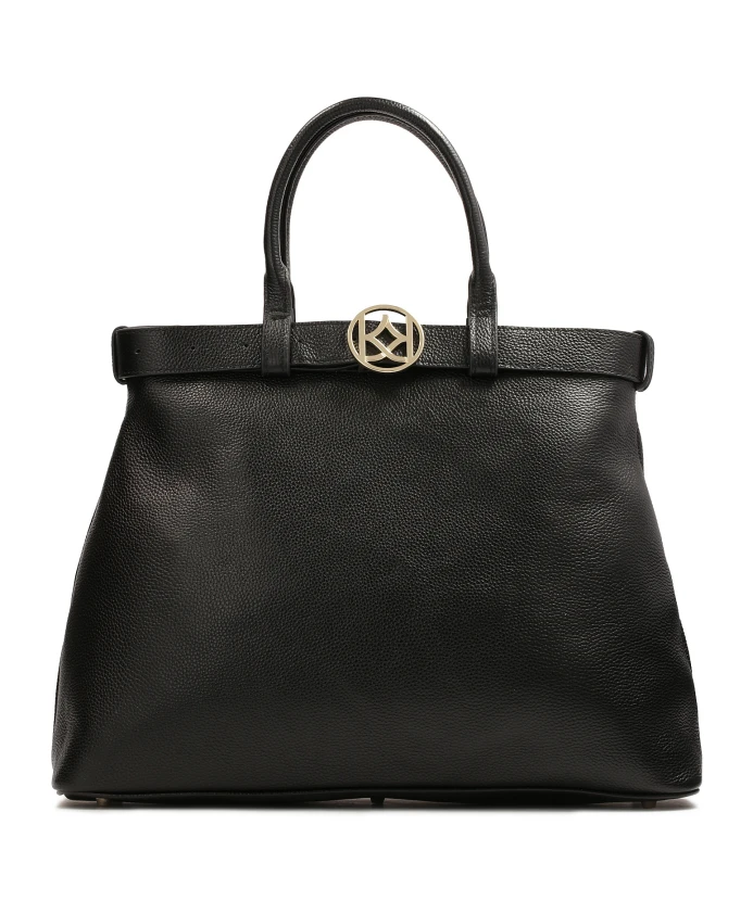 Сумочка-Трапеция декорированная ремешком. Kazar, черный
Сумочка-Трапеция декорированная ремешком. Kazar, черный