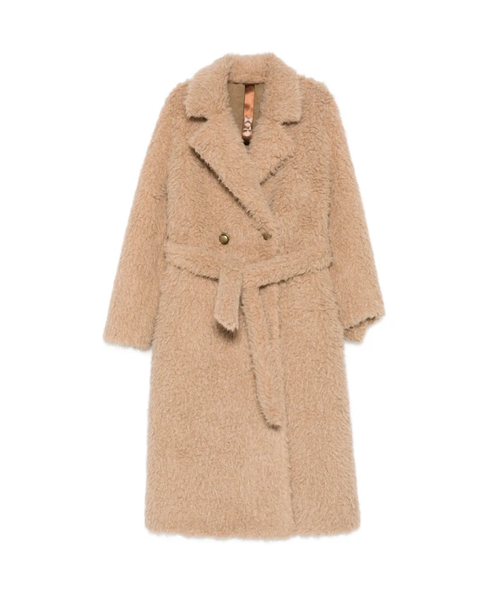 Бежевое двубортное пальто с поясом Glox, бежевый
Бежевое двубортное пальто с поясом Glox, бежевый