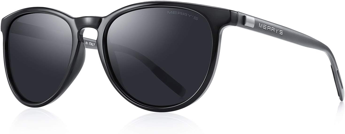 Поляризованные солнцезащитные очки MERRY'S для женщин и мужчин, винтажный ретро-классический стиль, круглая оправа, алюминиевые дужки, модель S8288, Black Frame/Black Lens/Grey Temples
Поляризованные солнцезащитные очки MERRY'S для женщин и мужчин, винтажный ретро-классический стиль, круглая оправа, алюминиевые дужки, модель S8288, Black Frame/Black Lens/Grey Temples
