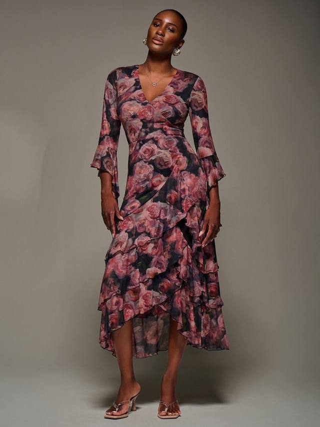 Цветочное платье миди с ярусами из сетки Jolie Moi, Red
Цветочное платье миди с ярусами из сетки Jolie Moi, Red